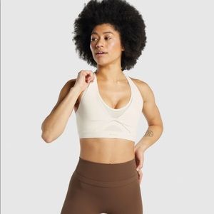Whitney Simmons Mesh Sports Bra Unbleached